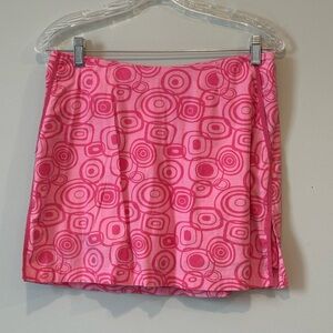 Golftini Pink Patterned Skirt